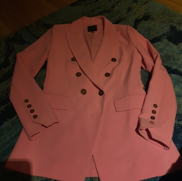 Barbie pink double breasted blazer sz 8 - Picture 5 of 7
